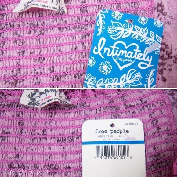 NEW Intimately Free People Caught Up Printed Slip Dress, Pink, XL - Picture 15 of 16